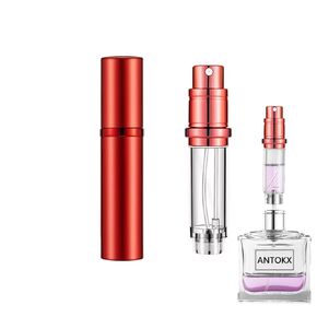 Travel Perfume Bottle Refillable Atomizer - 5ML Perfume Atomiser, Pocket Perfume Dispenser, Scent Pump Case, Leakproof Portable Perfume Sprayer for Women and Men (Black)