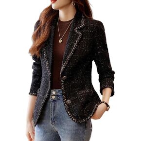 Cropped Blazers for Women Business Petite Office Long Sleeve Casual Suit Dress Jacket for Party JNZJK006