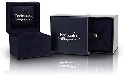 Jewelili Enchanted Disney Fine Jewelry من الفضة الإسترليني مع خاتم Elsa Snowflake من الألماس بنسبة 1/10 Cttw in Saudi Arabia