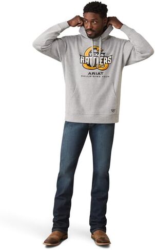 Ariat Men's Rattlers Snake Hoodie, Heather Gray in Saudi Arabia