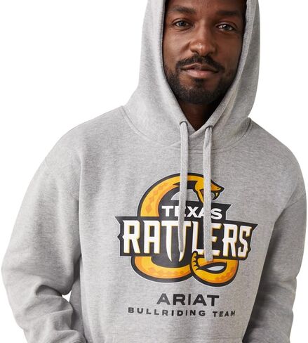 Ariat Men's Rattlers Snake Hoodie, Heather Gray in Saudi Arabia