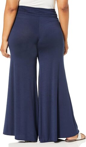 Star Vixen Women's Plus-Size Stretch Rayon Jersey Wide-Leg Palazzo Pant in Saudi Arabia