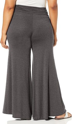 Star Vixen Women's Plus-Size Stretch Rayon Jersey Wide-Leg Palazzo Pant in Saudi Arabia