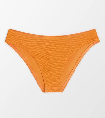 CUPSHE Women's Bikini Bottom Textured Low Waisted Middle Cut Solid Orange in Saudi Arabia