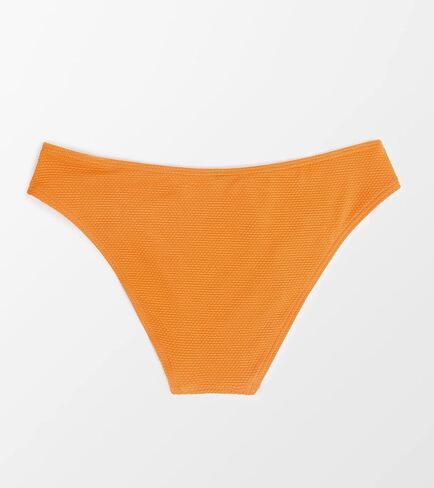 CUPSHE Women's Bikini Bottom Textured Low Waisted Middle Cut Solid Orange in Saudi Arabia