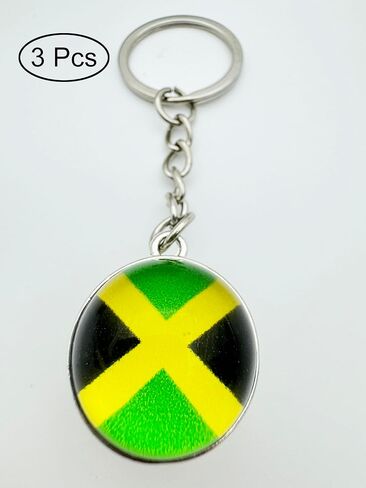 LLBFHH 3 Pcs Jamaica Flag Key Chain,Cool Keychain for Car Keys, Stainless Steel Keyrings & Keychains,Used for Home Decoration, Jewelry Hanging Decorations. in Saudi Arabia