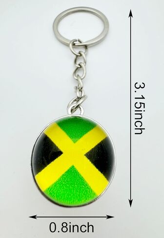 LLBFHH 3 Pcs Jamaica Flag Key Chain,Cool Keychain for Car Keys, Stainless Steel Keyrings & Keychains,Used for Home Decoration, Jewelry Hanging Decorations. in Saudi Arabia