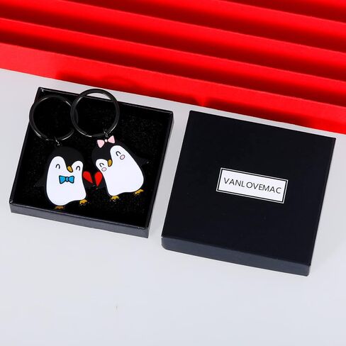 VANLOVEMAC Couple Gifts Matching Couples Stuff Gifts for Boyfriend Girlfriend Best Friend Him Her Penguin Lover Cute Keychain for Women Anniversary Valentines Day Christmas Birthday Gifts in Saudi Arabia