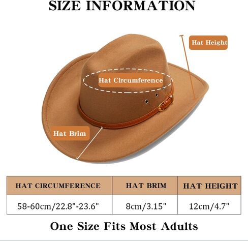 ZEBSF Cowboy Hat for Men Women Khaki in Saudi Arabia