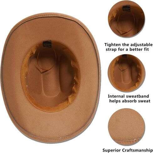 ZEBSF Cowboy Hat for Men Women Khaki in Saudi Arabia