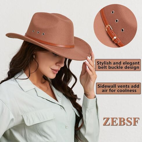 ZEBSF Cowboy Hat for Men Women Khaki in Saudi Arabia