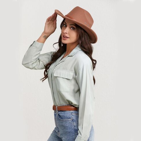 ZEBSF Cowboy Hat for Men Women Khaki in Saudi Arabia