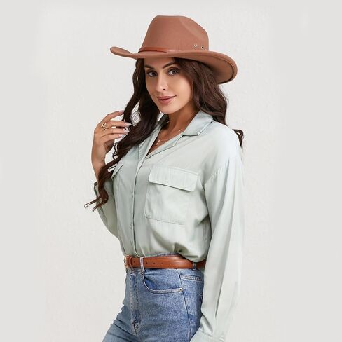 ZEBSF Cowboy Hat for Men Women Khaki in Saudi Arabia