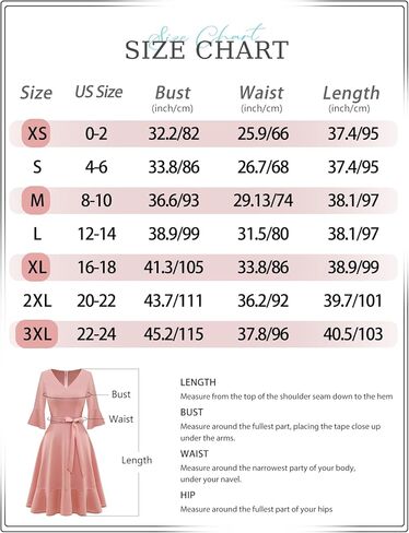 Bbonlinedress فستان نسائي عتيق لحفلات الكوكتيل وحفلات الزفاف بأكمام جرس ورقبة على شكل حرف V مع حزام in Kuwait