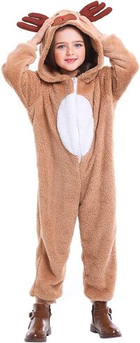 Seasons Christmas Costume Reindeer Child Costume Unisex Deer Animal Onesie Party Jumpsuit in Kuwait