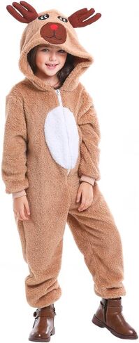 Seasons Christmas Costume Reindeer Child Costume Unisex Deer Animal Onesie Party Jumpsuit in Kuwait