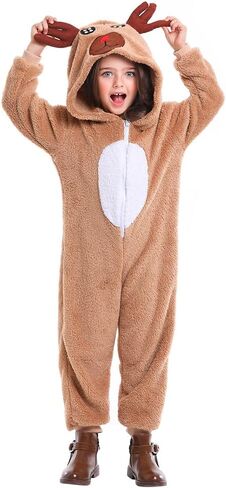 Seasons Christmas Costume Reindeer Child Costume Unisex Deer Animal Onesie Party Jumpsuit in Kuwait