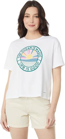 Life is Good Short Sleeve Boxy Crusher™ Tee in Saudi Arabia