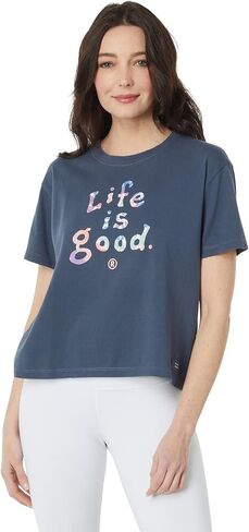 Life is Good Short Sleeve Boxy Crusher™ Tee in Saudi Arabia