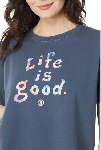 Life is Good Short Sleeve Boxy Crusher™ Tee in Saudi Arabia