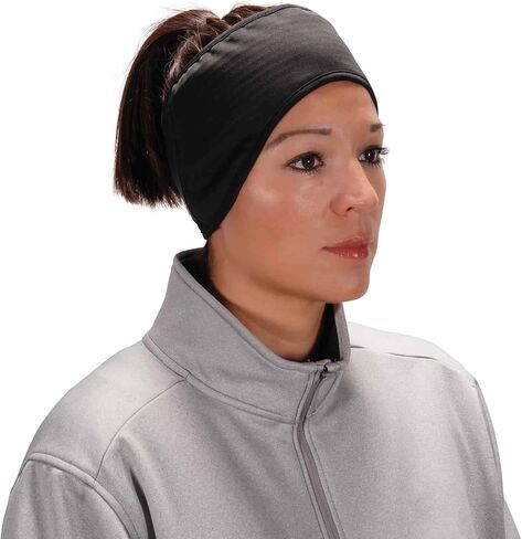 Ergodyne womens Hat 2 Layer Winter Headband Fleece Spandex, Black, One Size US in Saudi Arabia