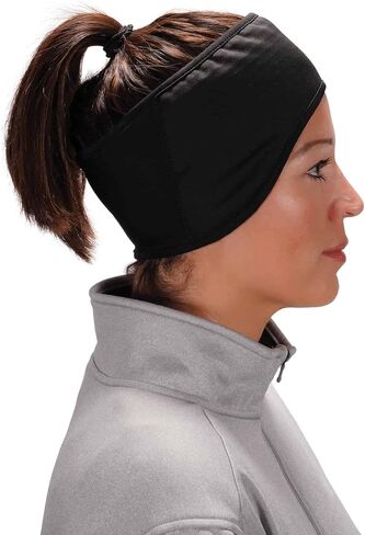 Ergodyne womens Hat 2 Layer Winter Headband Fleece Spandex, Black, One Size US in Saudi Arabia