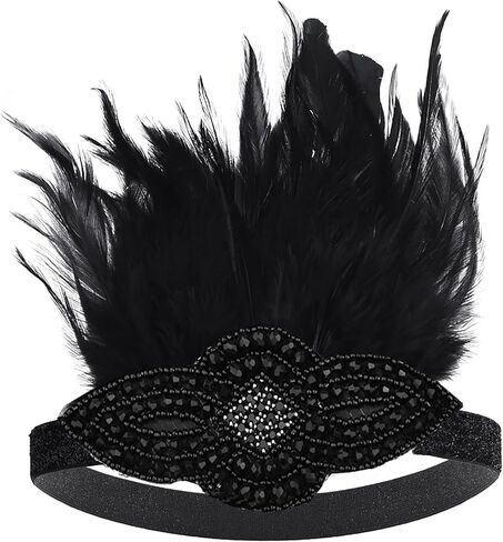 FGSS 1920s Flapper Headpiece Headband - Roaring 20s Gatsby إكسسوارات الشعر للنساء والفتيات in Kuwait