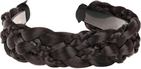 عصابة رأس من 6 جدائل من Voyore عصابة رأس مضفرة من الشعر الصناعي مضفرة مع إكسسوارات رباط شعر على شكل أسنان للنساء والبنات in Saudi Arabia