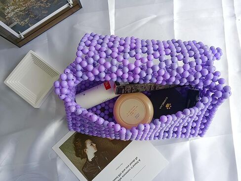 NESECRA Handbag Evening bag for Women Girl,Handmade Pearl Clutch Purse Bridal Clutch Beaded Tote Bag for Party Wedding in Saudi Arabia