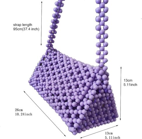 NESECRA Handbag Evening bag for Women Girl,Handmade Pearl Clutch Purse Bridal Clutch Beaded Tote Bag for Party Wedding in Saudi Arabia