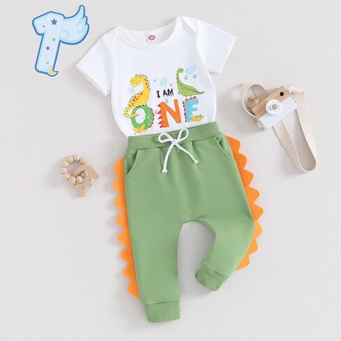 First Birthday Boy Outfit One Years Old Dinosaur Costume Baby Boys 1st Birthday Outfits in Saudi Arabia