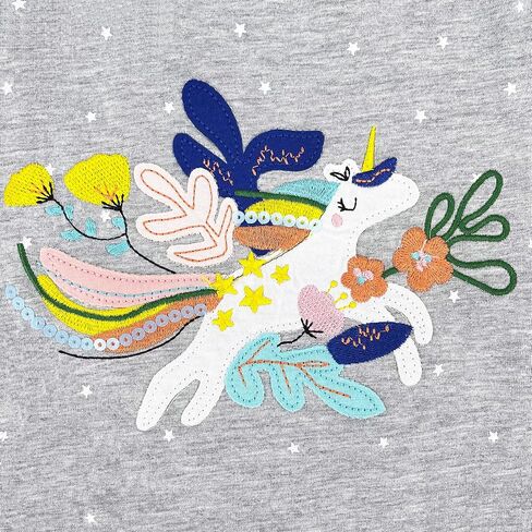 Toddler Girls Short Sleeve Shirts Unicorn Graphic Cotton Shirt Tee Summer T-Shirts for Girls 2-7 Years in Saudi Arabia
