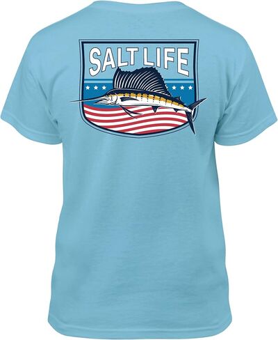 Salt Life Girls' Salty Honor Bones Short Sleeve Classic Fit Shirt in Saudi Arabia