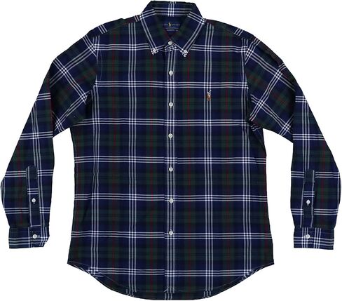 Polo Ralph Lauren Classic Fit Plaid Oxford Shirt Hunter Green/Navy Multi SM in Saudi Arabia