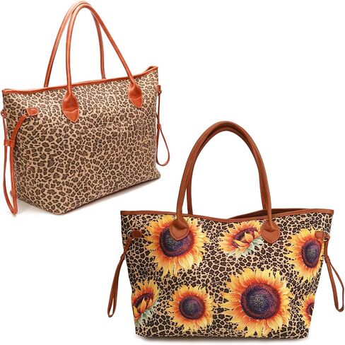 حقيبة يد كبيرة الحجم من قماش الكتف حقيبة تسوق مع جيب داخلي للنساء in Kuwait