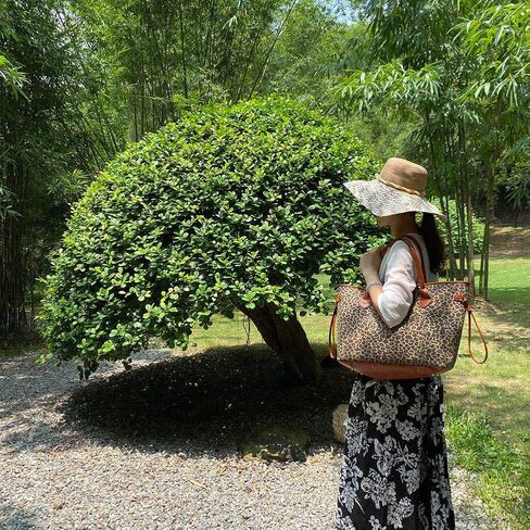 حقيبة يد كبيرة الحجم من قماش الكتف حقيبة تسوق مع جيب داخلي للنساء in Kuwait