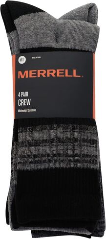 جوارب Merrell للرجال والنساء مبطنة متوسطة الوزن - 4 أزواج - إدارة الرطوبة ومضادة للرائحة in Kuwait