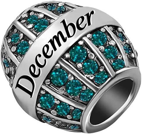 JMQJewelry قلب الحب عيد ميلاد جوهرة يناير-ديسمبر شهر كريستال المرأة الخرزة سحر للأساور عيد الميلاد عيد الهالوين عيد الشكر in Kuwait