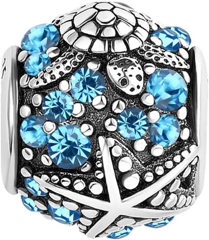 نجم البحر شل السلاحف المحيط الأزرق سحر الفضة الاسترليني لسوار in Kuwait