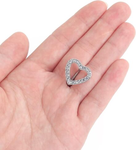 CrazyPiercing Heart Belly Button Rings Paved CZ Navel Ring 14G Dangle Belly Rings Stainless Steel Navel Heart Piercing Jewelry for Women, 14G, Stainless Steel Cubic Zirconia, cubic zirconia in Kuwait