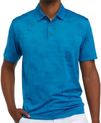 Tommy Bahama Palm Coast Palmera Golf Polo Shirt (Color: Blue Allure, Size Large) in Saudi Arabia