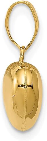 Diamond2Deal 14k Yellow Gold Puffed Heart Pendant Fine Jewelry for Women (L- 15 mm W- 10 mm) in Saudi Arabia