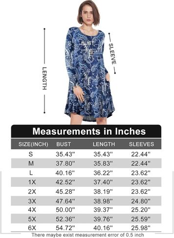 JollieLovin Women Long Sleeve Dress with Pockets Plus Size Swing Casual Loose Tshirt Dresses in Saudi Arabia