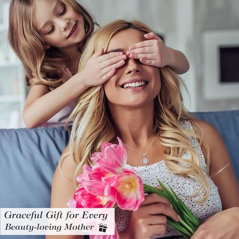 وردة حمراء حقيقية محفوظة لعيد الأم مع قلادة من الفضة الإسترليني S925 ومجموعة مجوهرات من أقراط وقلادة وسوار البرسيم المحظوظ in Kuwait