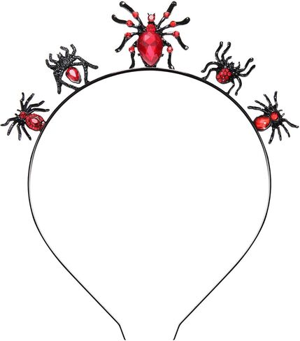 عصابة رأس للهالوين من FAERLIIRY للنساء، عصابة رأس على شكل قرن الشيطان اللامع، ملحقات طوق الشعر التنكرية in Kuwait