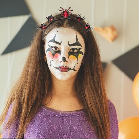 عصابة رأس للهالوين من FAERLIIRY للنساء، عصابة رأس على شكل قرن الشيطان اللامع، ملحقات طوق الشعر التنكرية in Kuwait