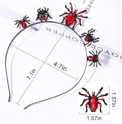 عصابة رأس للهالوين من FAERLIIRY للنساء، عصابة رأس على شكل قرن الشيطان اللامع، ملحقات طوق الشعر التنكرية in Kuwait