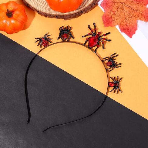 عصابة رأس للهالوين من FAERLIIRY للنساء، عصابة رأس على شكل قرن الشيطان اللامع، ملحقات طوق الشعر التنكرية in Kuwait