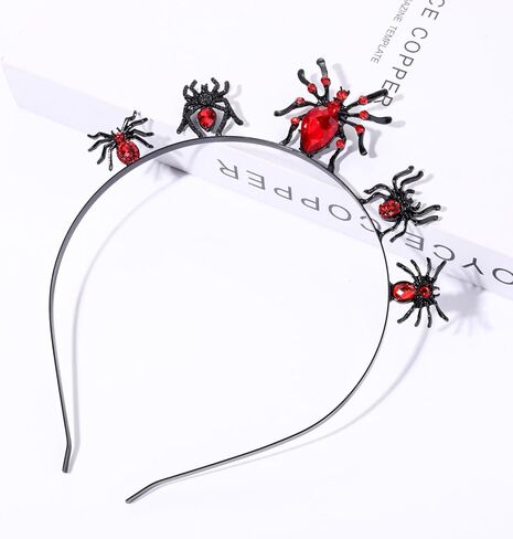 عصابة رأس للهالوين من FAERLIIRY للنساء، عصابة رأس على شكل قرن الشيطان اللامع، ملحقات طوق الشعر التنكرية in Kuwait