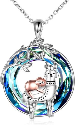 ONEFINITY Sloth Llama Necklace Sterling Silver Sloth Dinosaur Alpaca Pendant Necklaces for Women Girls Jewelry Gifts in Saudi Arabia